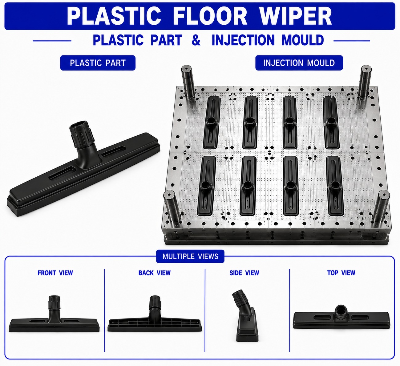 Plastic Floor Wiper Mould and Moulding Service